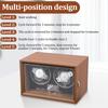 Waterproof Double Watch Winder Luxurious Watch Winder Box with Quiet Motor Multiple Rotation Mode Ambient Light for Collector