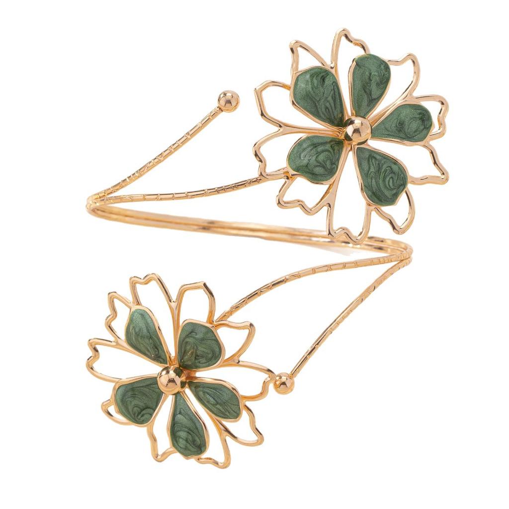 Natural Fashion Personality Exaggerated Irregular Pattern Hollow Flower Bracelet Feminine Temperament Versatile Armband