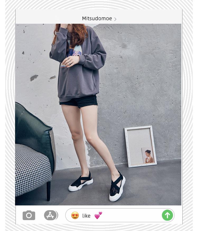 Summer 2025 Women's White Thick-Soled Espadrille Sandals - Breathable, Hollowed-Out Flats