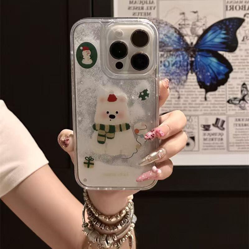 

West Highland Dog iPhone 16 Pro Max/15/14/13 Christmas Snowflake Case iPhone 14