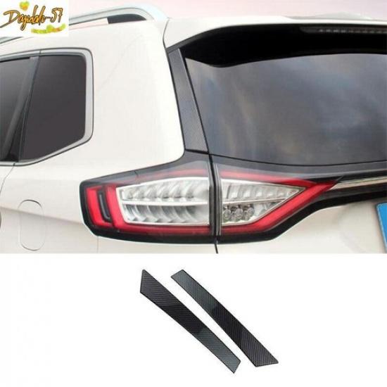 Rear Carbon Fiber Window Side Spoiler Strip Trim 2PCS For Ford Edge 2015-