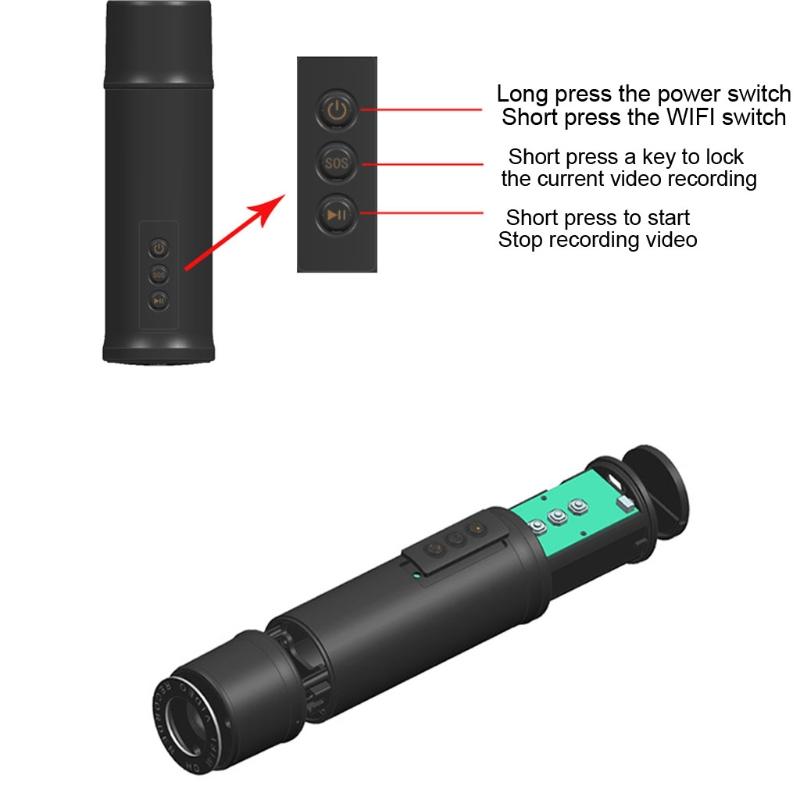 Full IP65 Car Video Recorder Waterproof Motorcycle Wifi Driving Recorder 1600mAh Lithium Battery Video Recorder