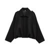 Fall Winter Women's Oversized Suede Batwing Sleeve Zip Up Aviator Jacket Casual Outerwear