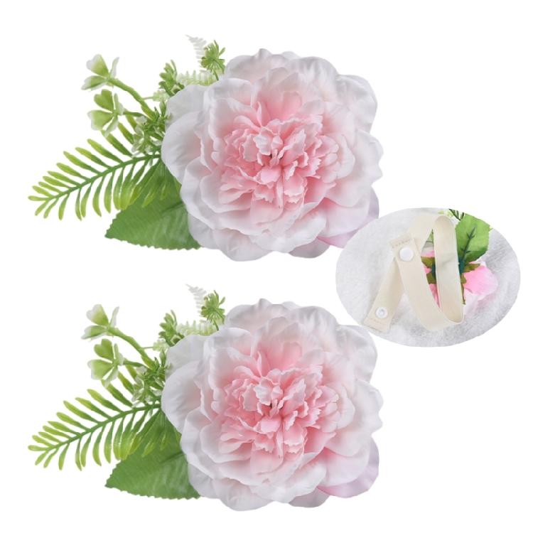 Pack of 2 Artificial Flower Curtain Clips Decorative Tiebacks Clasps Buckles Window Drape Holders Holdbacks Home Decors