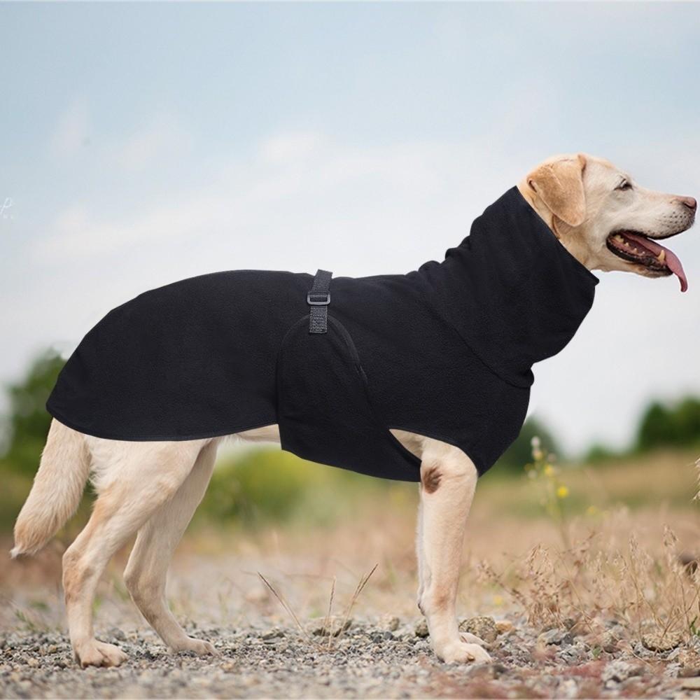Dog Hoodie Warm Winter Dog Clothes Thickened Windproof Dog Anxiety Vest High-Neck Soft Pet Vest Coat Outdoor Activities