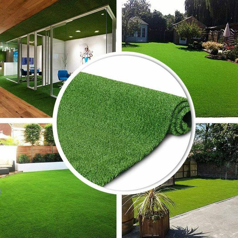 Artificial Turf Synthetic Grass Lawn Custom Size, Green Fake Grass Rug Indoor Outdoor Pet Turf, Artificial Grass for Dog