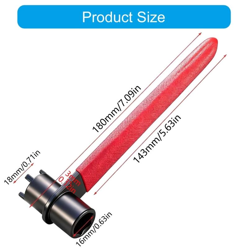 4Prong & Hex Socket Wrench Angle Grinders Spanner Glands Removal Tool Ergonomic Handle 180mm Length for Quick Service