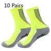 10 Pairs of Men's Spring and Autumn Football and Basketball Sports Towel Bottom Sweat Absorption Shock Non Slip Pressure Tube Socks