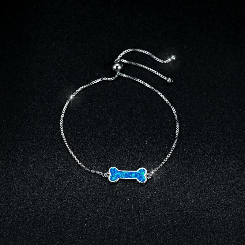 

Fashion Bracelet Exaggerated Luxury Retro Platinum Blue Bone Bracelet