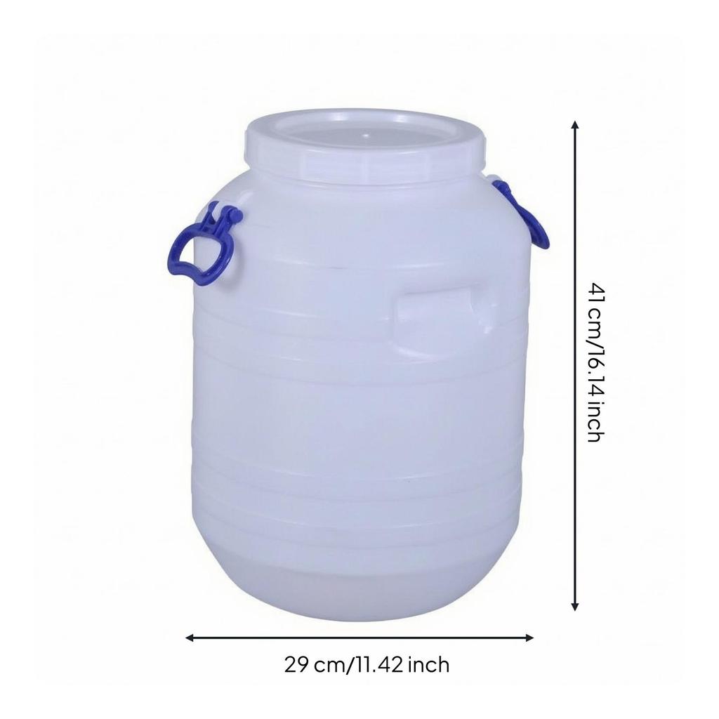 Portable 20L HDPE Storage Container Long-Lasting Round Plastic