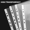 100 Pack A4 Clear Sheet Protectors, 11 Holes Heavy Duty Binder Pockets, 0.065mm Thickness Document Sleeves