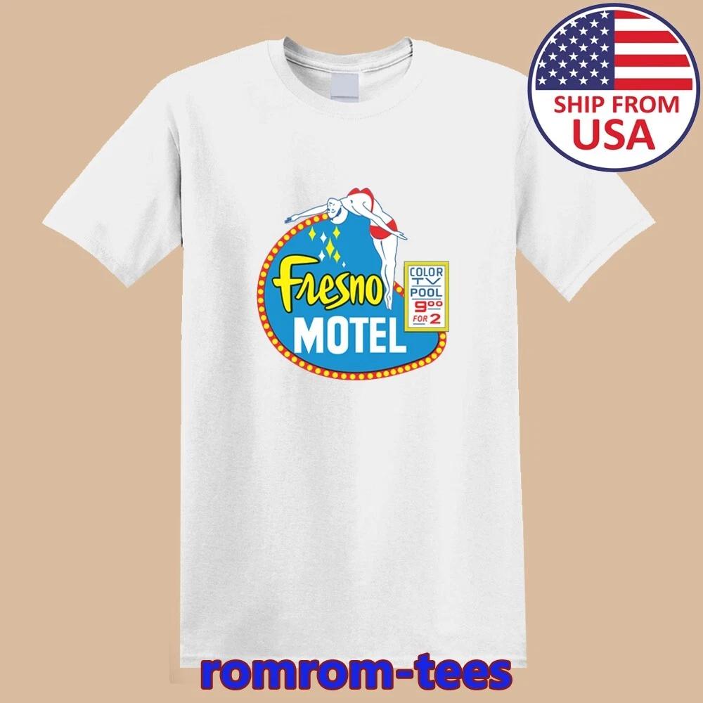 Fresno Motel Retro Hotel White Size S-5XL S