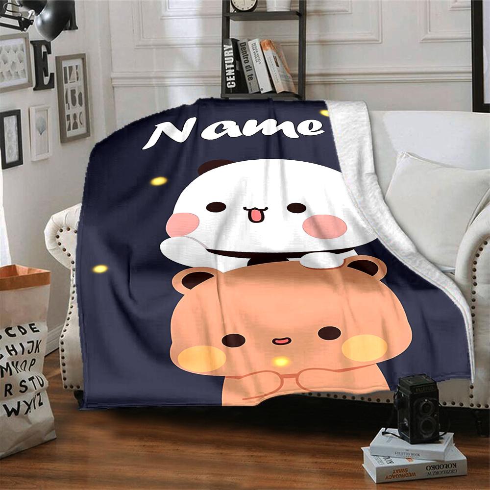 Personalizza Nome Personalità Bubu Dudu (3) Coperta Morbida e Calda per Divano, Ufficio, Letto, Viaggio, Pausa Pranzo, Regalo Adatto a Tutte le Stagioni