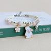 Korean Cute Cartoon Animal Cat Rabbit Flower Bracelet for Girl Kids Women Fashion Charm Student Friendship Bracelets Jewelry