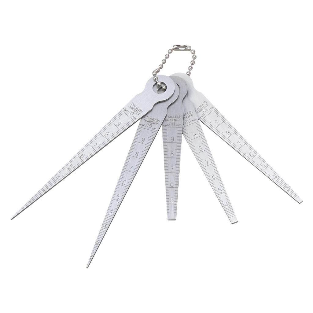 5-teiliges Stahl-Fühlerlehren-Set Präzisions-Spaltmesswerkzeug mit klarer Skala für Schweiß- und mechanische Inspektion