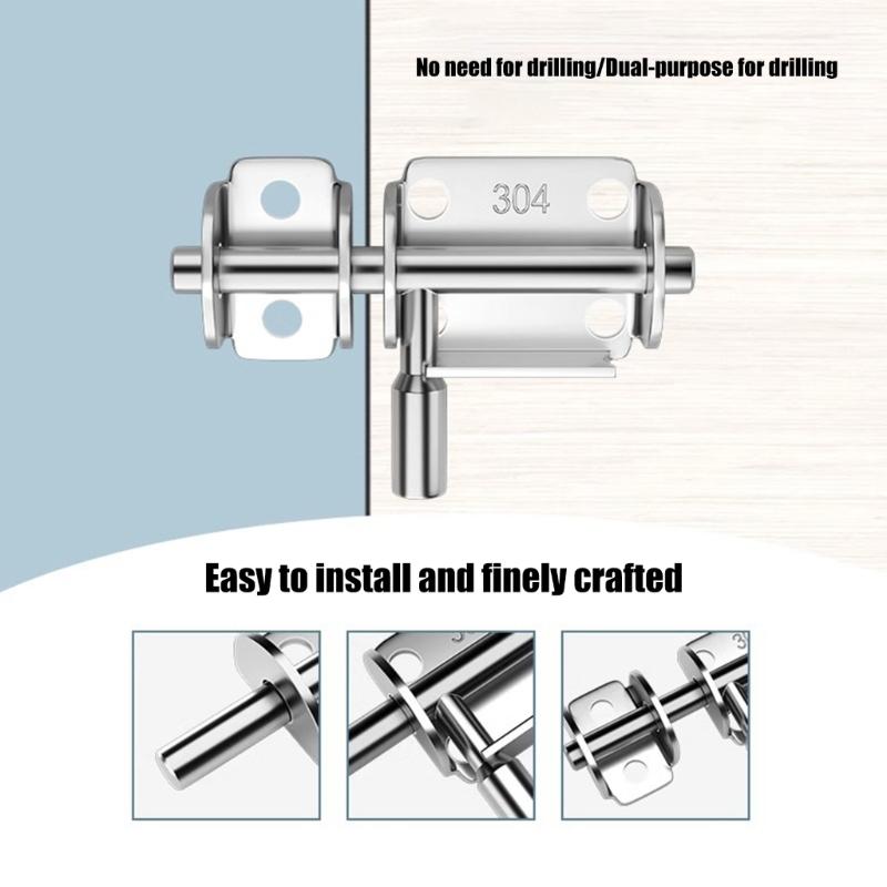 Corrosion Resistant 304 Stainless Steel Mount Bolt Door Latches Weatherproof For Gate Cabinets Window