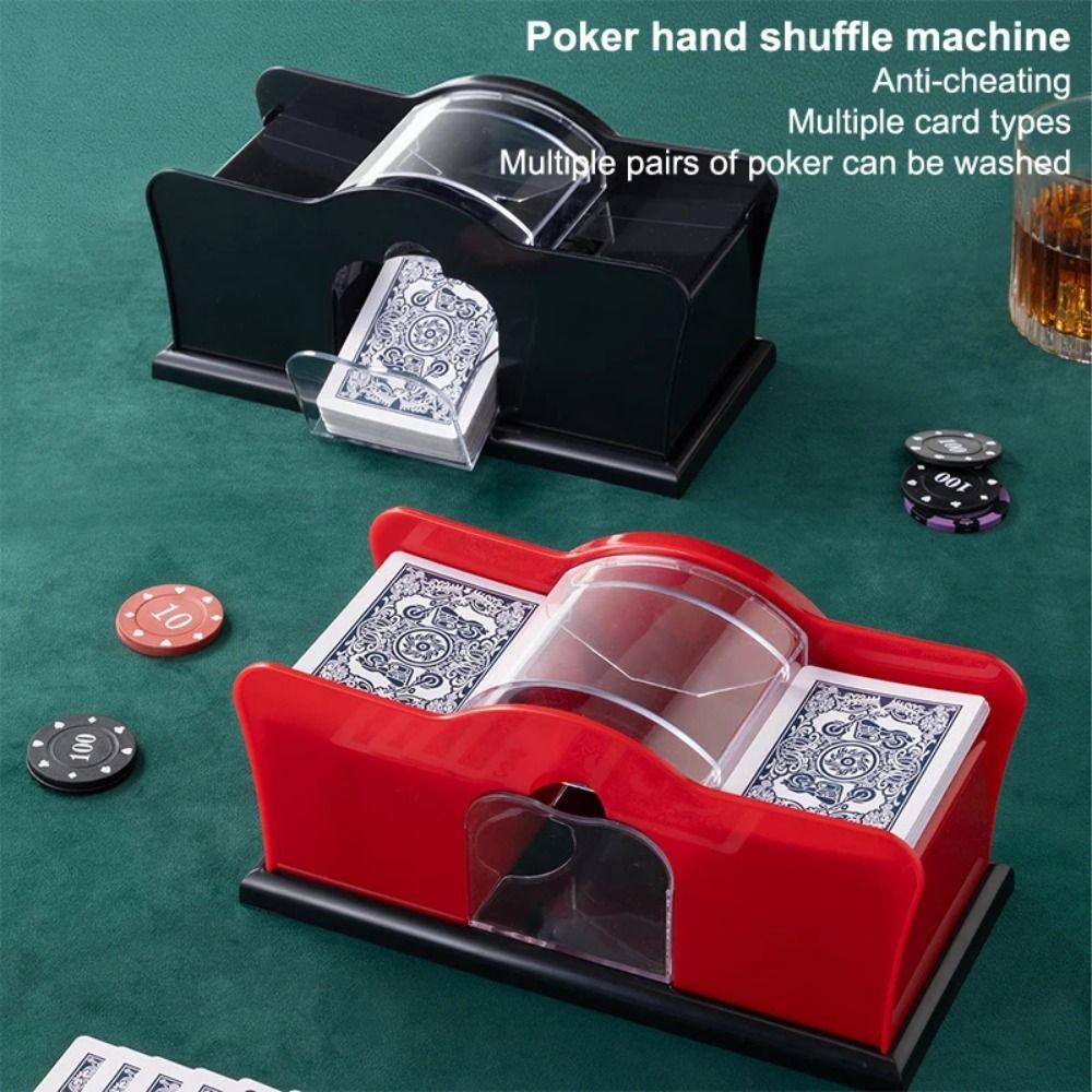 Easy-To-Use Poker Card Shuffler Anti-Cheat Mechanism Card Shuffler Mixer  Family Party Games