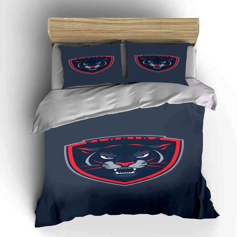 "Dark Panther Logo with Red Accents" Print Bedding Set Duvet Cover Pillowcases (1* Duvet Cover 2* Pillowcases Do Not Include Comforter)