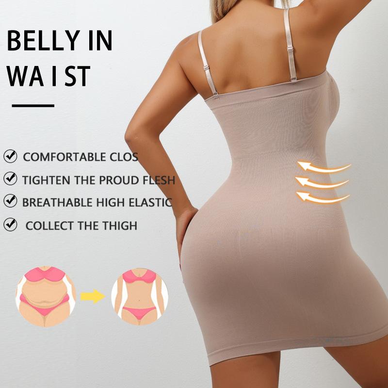 Shapewear Bodysuit Strapless Women's Corset-Style Tummy-Control Seamless Solid-Color Bodycon Plus Size Dress