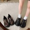 Brown British Style Heightened Platform Small Leather Shoes Women's Spring and Autumn Skirt Mary Jane