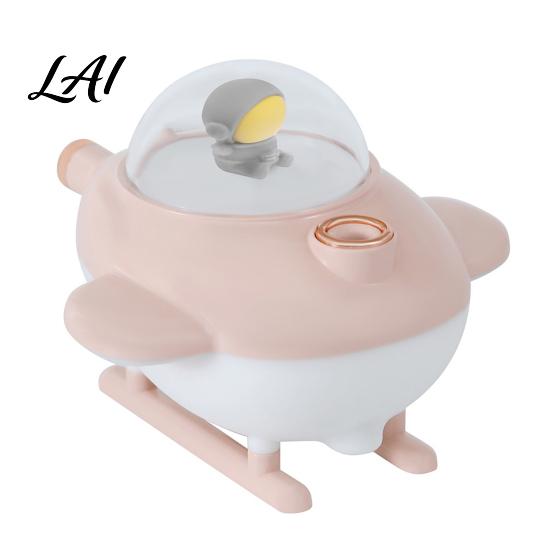 Skin Moisturizing Humidifier Desktop Humidifier Airplane Shaped with Light Portable 220ml Water Quiet For Bedroom Tank Capacity Operation