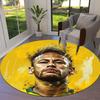 Neymar Round Area Rug,Carpet Rug for Living Room Bedroom Sofa Playroom Decor,Non-slip Floor Mat