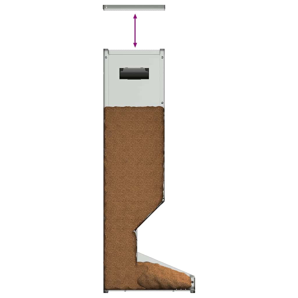 Deer Feeder Silver 28 x 30 x 80 cm Galvanized Steel