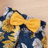 Newborn Baby Girls Clothing Set Infants Girl Short Sleeve Bodysuit+Floral Pants with Bow+Headband 3PCS Outfits for 0-18 Months