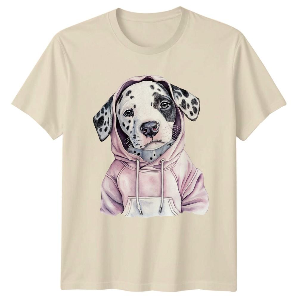Dalmatian Puppy Dog Wearing Pink Unisexs TShirt Dalmatian Dog Lover Gift For Her