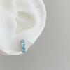 1pcs Shiny Zircon Cross Earrings for Women New Fashion Stainless Steel Ear Bone Nail Ear Accessories