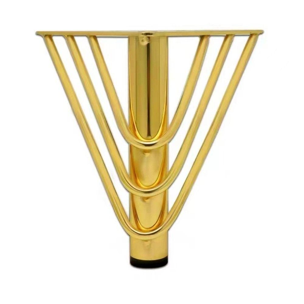Golden Color Metal Furniture Feet 15cm Height Triangular Metal Legs  Home DIY