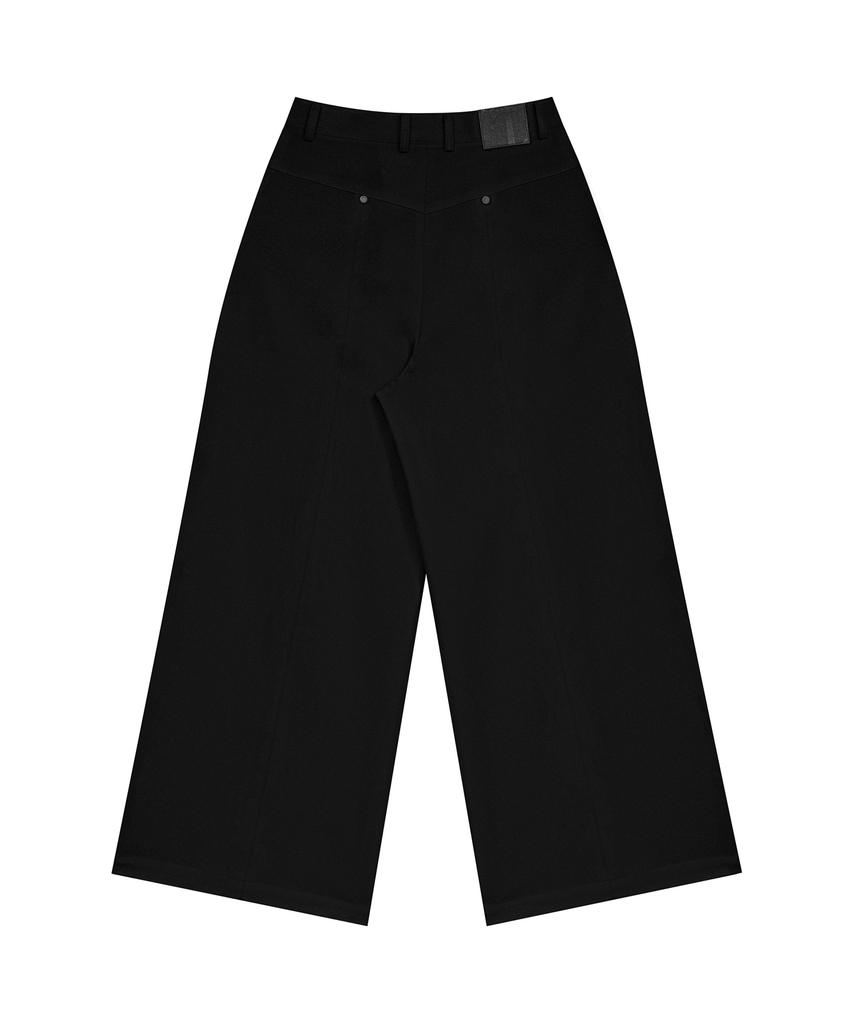 Teulimingbeodeu Rivet Slit Trouser [ Black ]