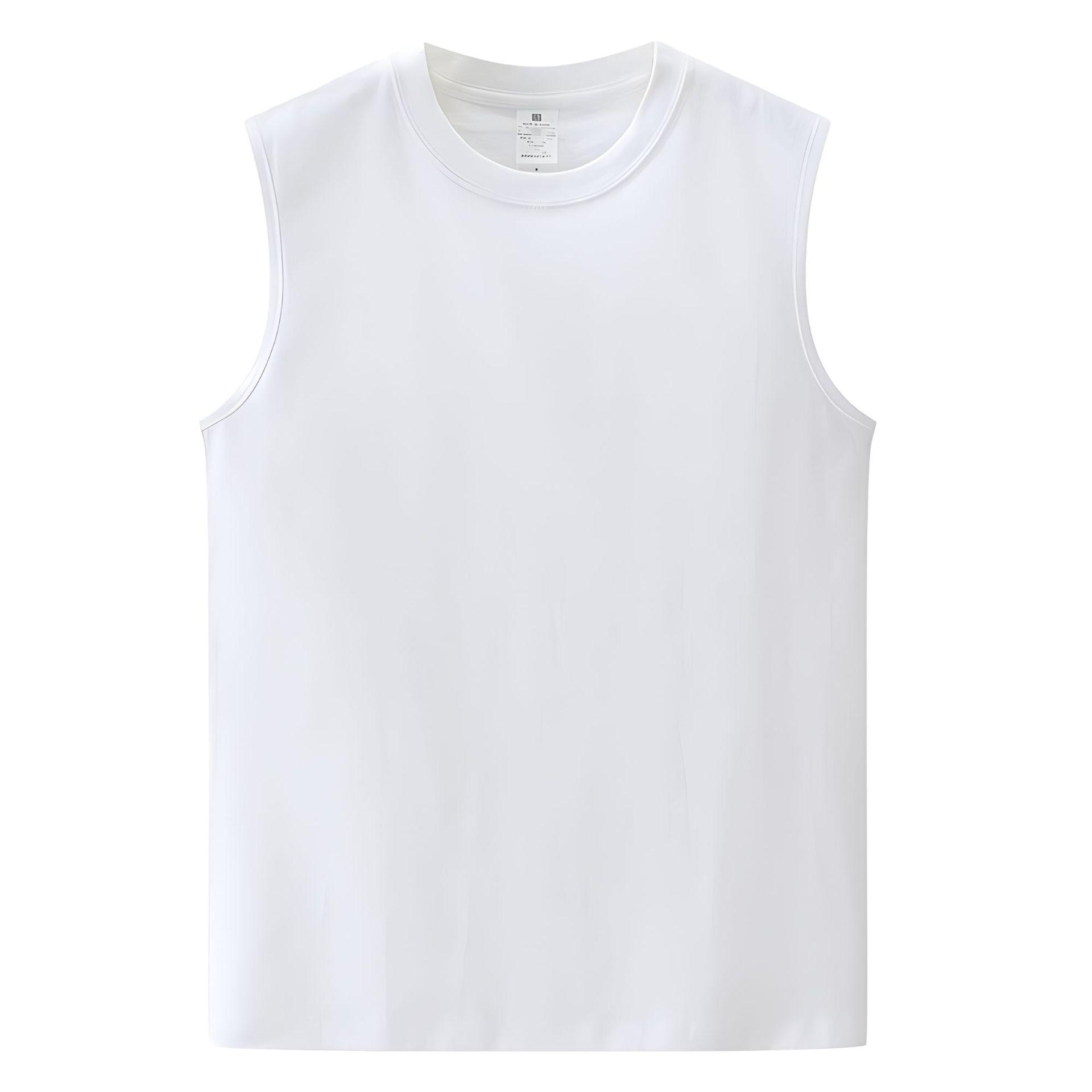 

220 Гребенной Хлопок Унисекс Безрукавка - Повседневный Однотонный с Широкими Плечами L