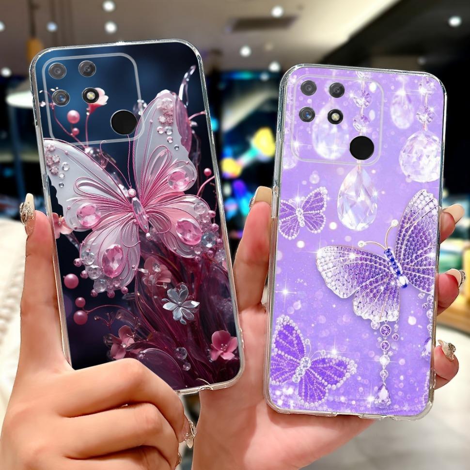 Soft Full RMX3430 Protective Cover For Realme Narzo 50A Casing Cat Pattern For Realme Narzo 50A Narzo50A Silicone Covers Case