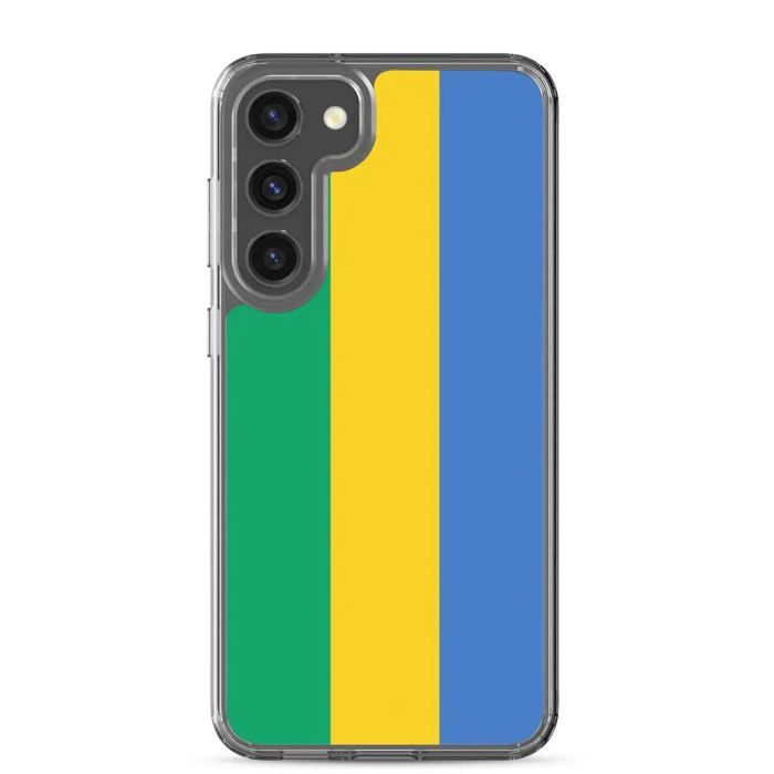 Coque Téléphone - Samsung - Galaxy S23 Ultra - Drapeau Gabon - Souple - Multicolore