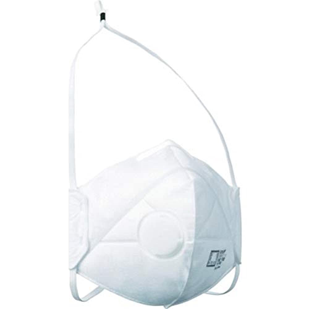 

TRUSCO Disposable Dust Mask DS2 with Exhaust Bi-fold Valve, 10-Pack, TD02V-S2