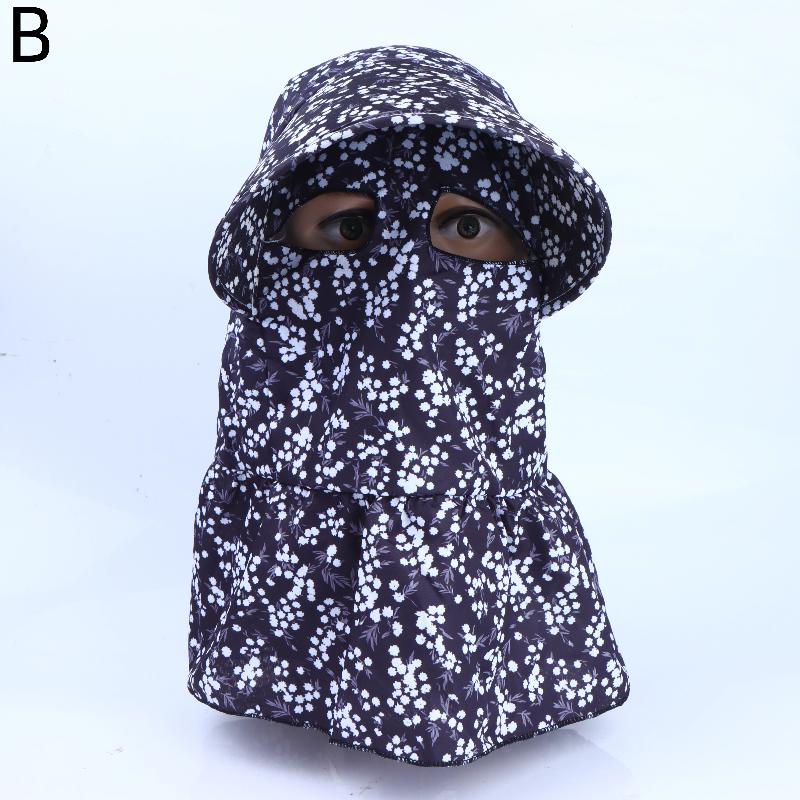 Floral Print Sun Hat for Maximum UV Protection with Face and Neck Flap for Outdoor Adventures