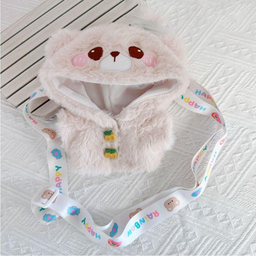 Mini Doll Clothes Shoes Cute Bear Overalls Bags New Furry Hoodies  20cm Cotton Stuffed Dolls