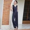 Women's Sleeveless Suit Vest & Wide-Leg Pants Set