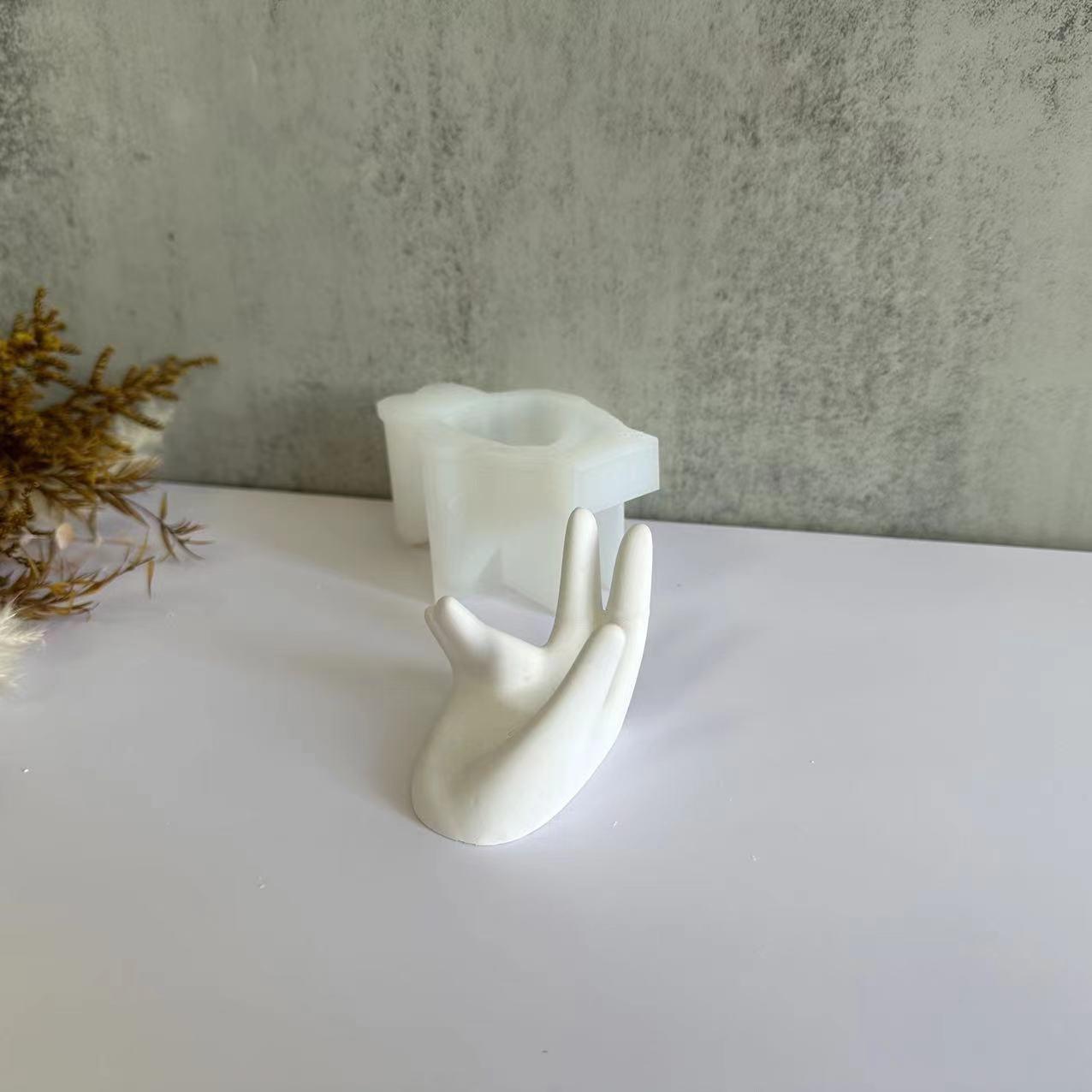 

Забавный держатель для кольца, силиконовая форма, 3D-фигурка для пальцев, бетонное украшение, серьги, ожерелье, держатель для карандашей, подарки для творчества, домашний декор