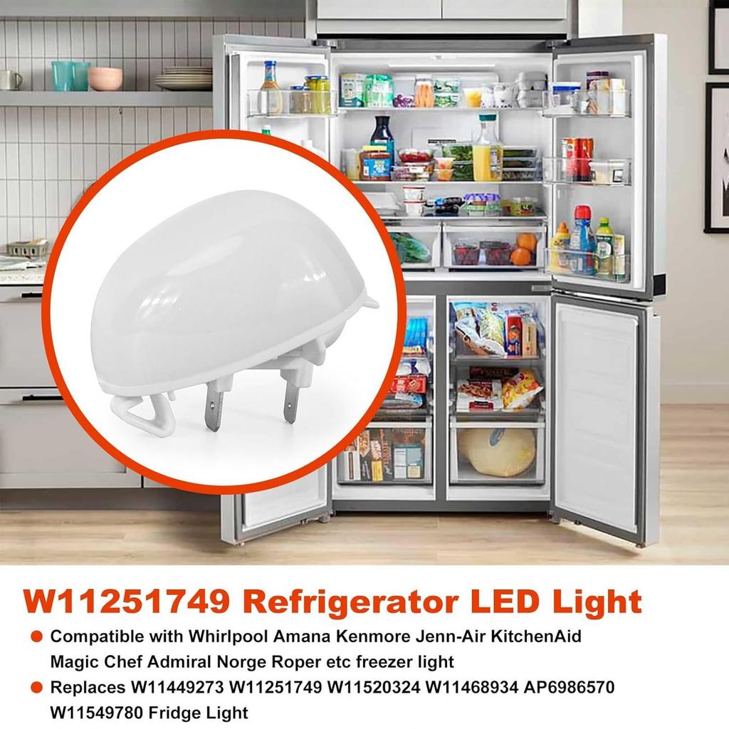 W11251749 W11602886 Freezer Light Bulb Replacement for Refrigerator WRs315sdhz08 WRS315sdhz05 Freezer Light Bulb
