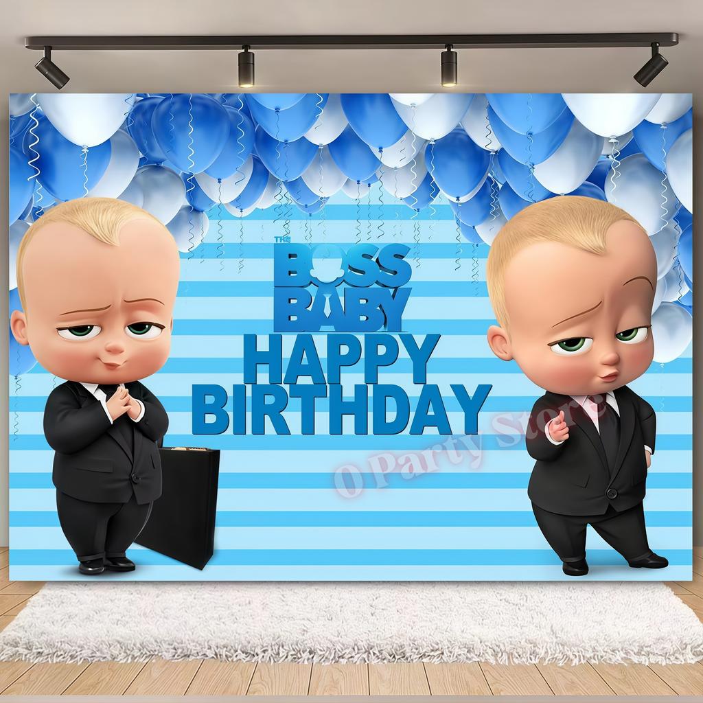 Bossed Baby Thema Neugeborene 1. Geburtstag Party Deko Becher Teller Luftballon Jungen Geburtstag Dekorationen Babyparty Zubehör Partygeschenke