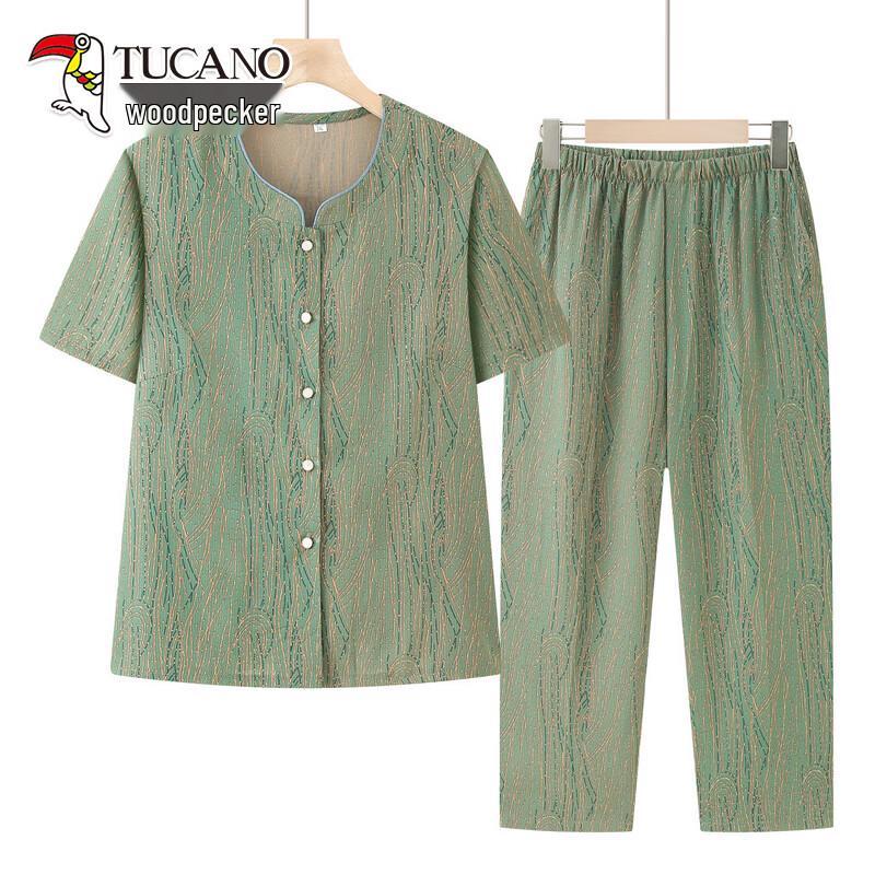 TUCANO Women s Mid-Aged Summer Casual Loose Set 3XL