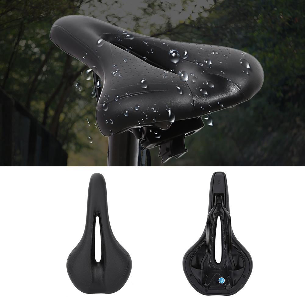 Mountain Road Bike Soft Seat Comfortable Shockproof Bicycle Saddle Replacement Black