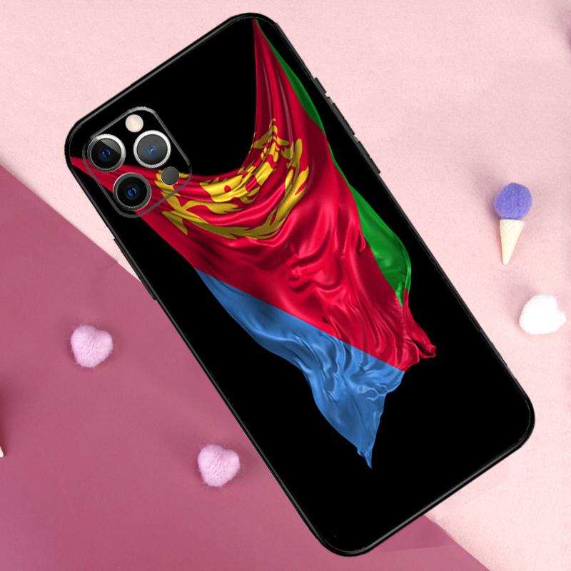 

Eritrea Flag Phone Case For iPhone 17 Pro Max 11 14 15 16 Pro Max Plus 13 12 Mini 16e 17 Air Back Cover iPhone 14