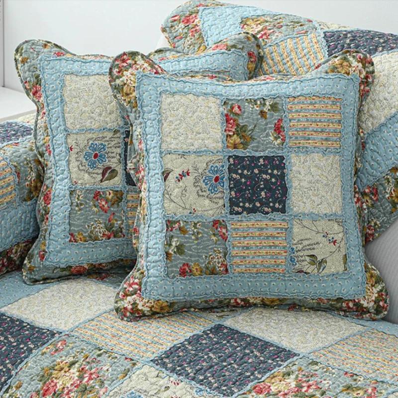 Four Seasons Universal Anti Slip Sofa Cushion Pastoral Style Cushion High Quality and High-end Leather Sofa Cover Cover