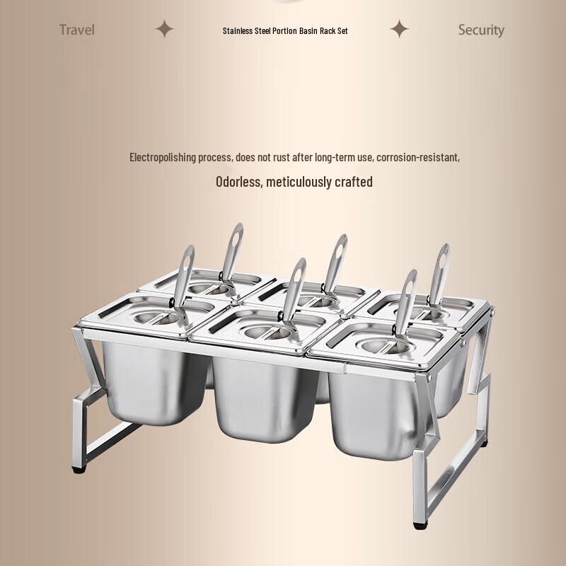 Telescopic Stainless Steel Food Pan Seasoning Rack
