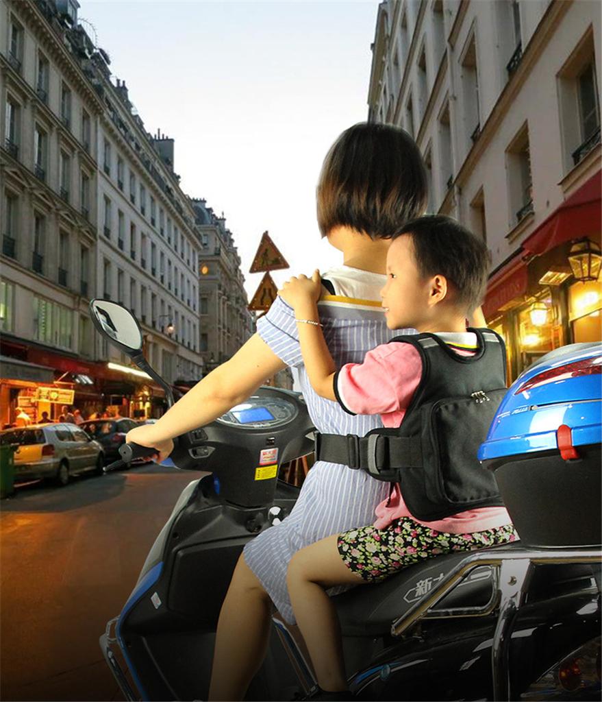 Children Motorcycle Safety Adjustable Seat Belt Electric Vehicle Safety Strap For Kids Fixed Safety Harness