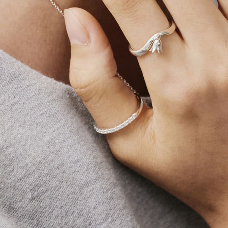 eveningbell [silver925] Pure dia ring