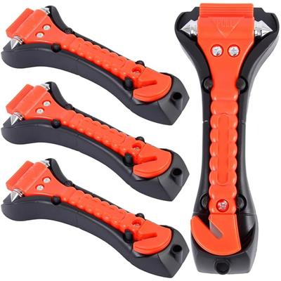 Lot de 4 marteaux de sécurité d'urgence pour voiture, coupe-ceinture, coupe-ceinture de sécurité et marteau de fenêtre, marteau de sauvetage, couteau de ceinture de sécurité pour bus